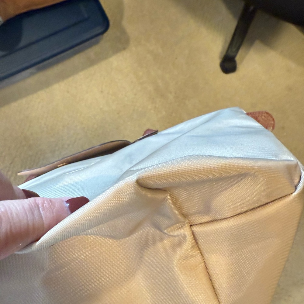 Longchamp La Pliage Medium Tan and Brown Tote Bag - Picture 15 of 16